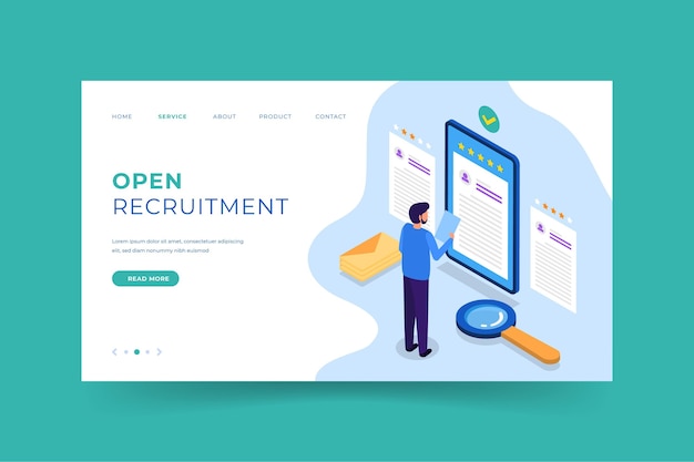 Recruitment concept landing page