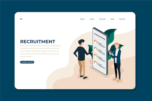 Recruitment concept landing page