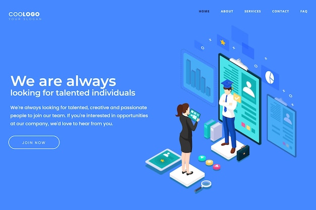 Recruitment concept landing page