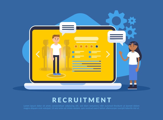 Free Vector recruitment concept with people illustrated