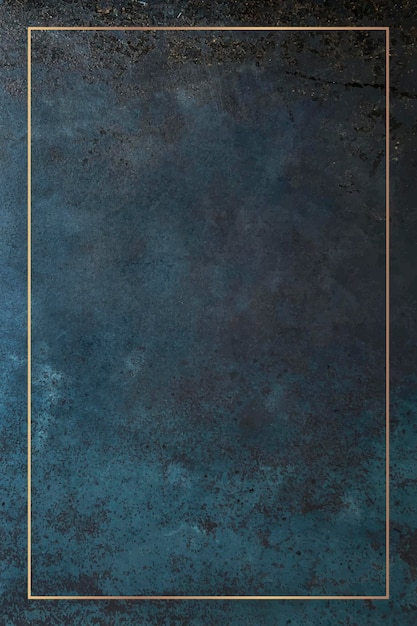 Free Vector rectangle gold frame on a grunge blue background vector