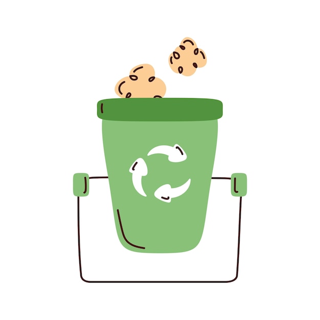 Free Vector recycle bin green pot