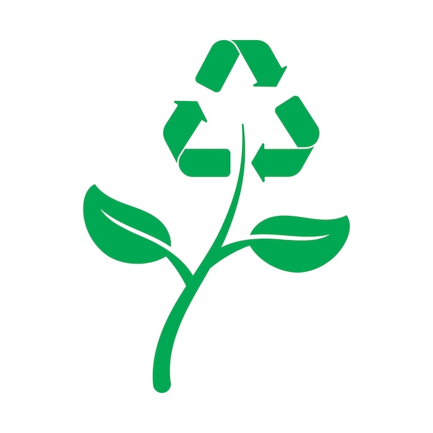 Free vector recycle sign plant