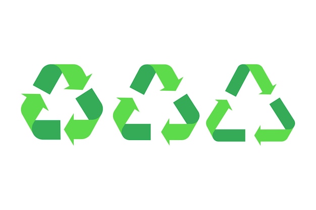 Free Vector recycle signs set thick to thin