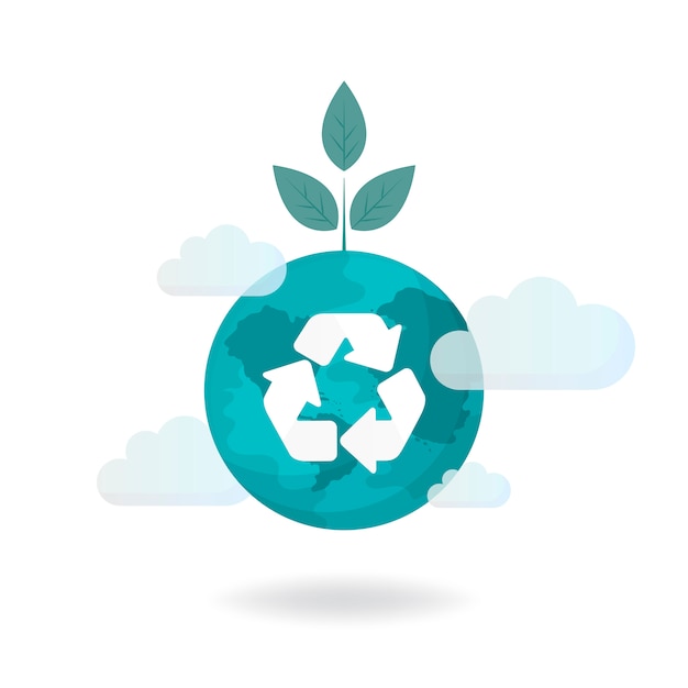 Free vector recycle symbol environmental conservation vector