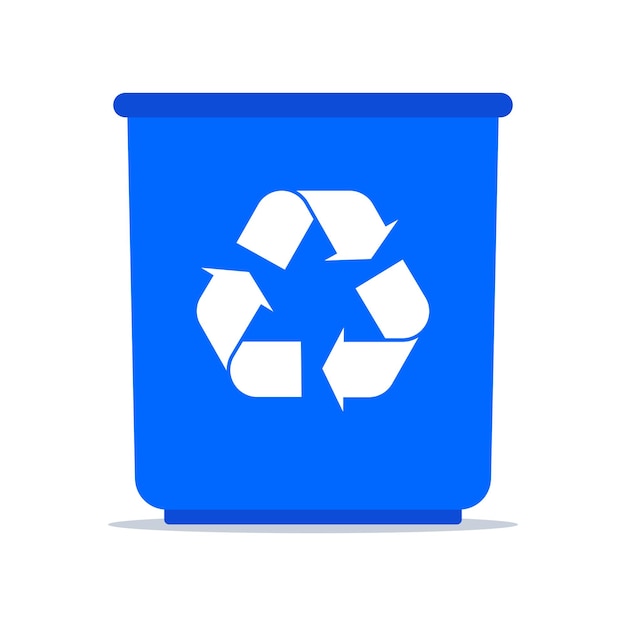 Free Vector recycle trash can blue