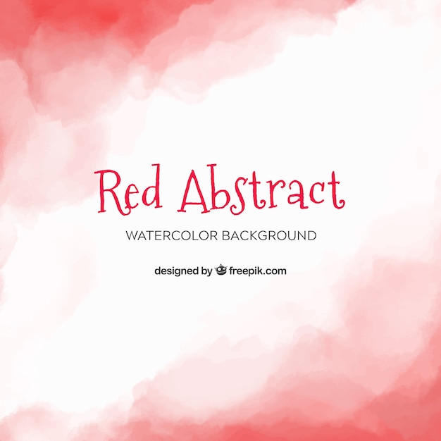 Red abstract background in watercolor style