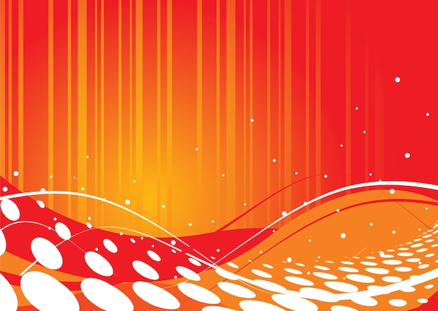 Red abstract wave halftone background