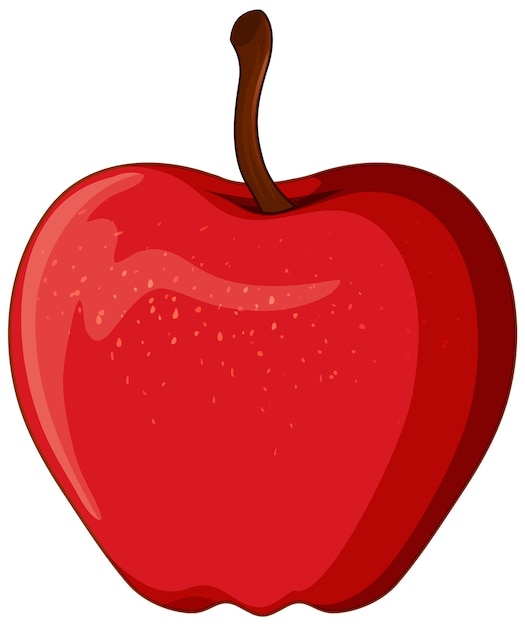 A red apple on white background