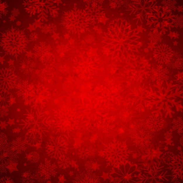 Free Vector red background with snowflakes for christmas