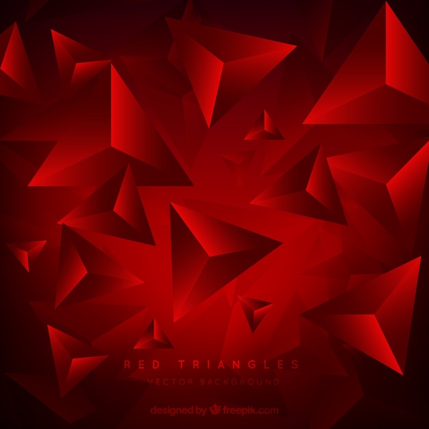 Red background with triangular shapes