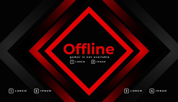 Red and black dark gaming banner design