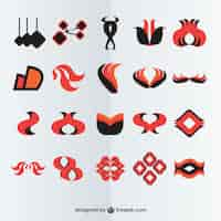 Free vector red and black logos