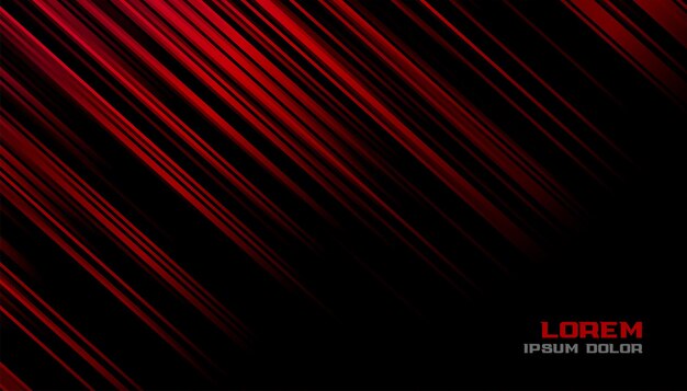 Red and black motion lines background design