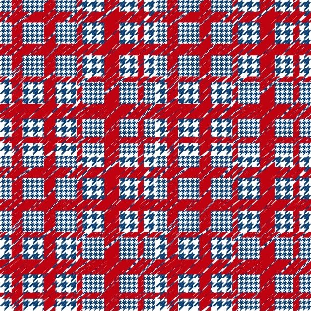 Free vector red and blue houndstooth pattern