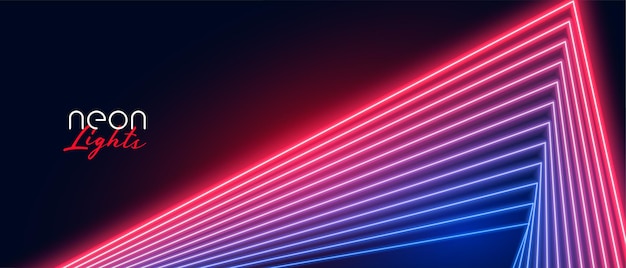 Red blue neon lines effect background