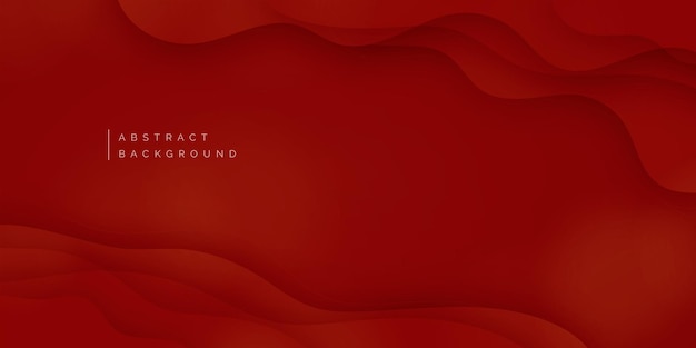 red business abstract banner background with fluid gradient wavy shapes vector design post