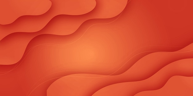 red business abstract banner background with fluid gradient wavy shapes vector design post