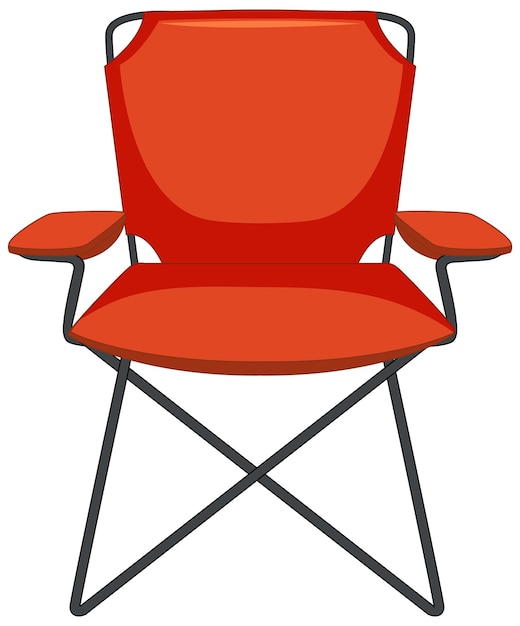 Free Vector a red camping chair