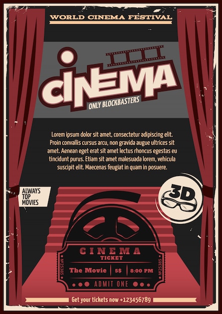 Red Carpet Cinema Poster