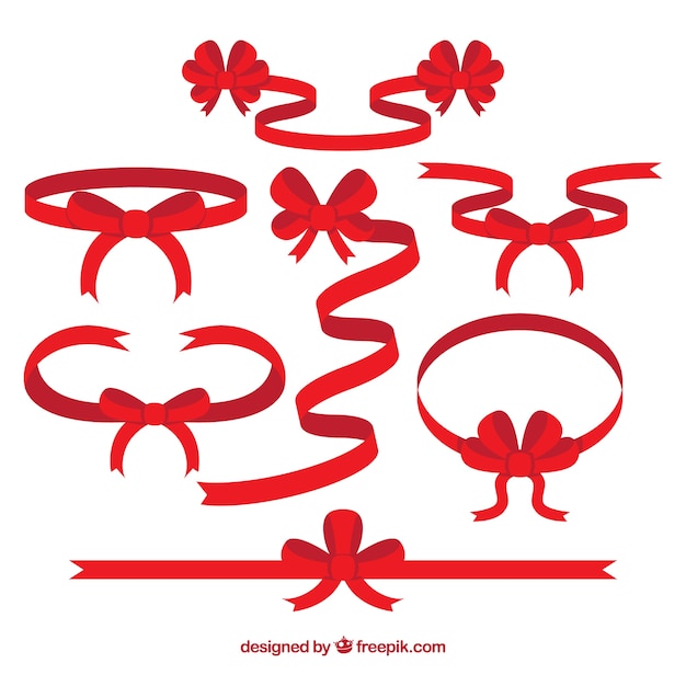 Red christmas ribbons