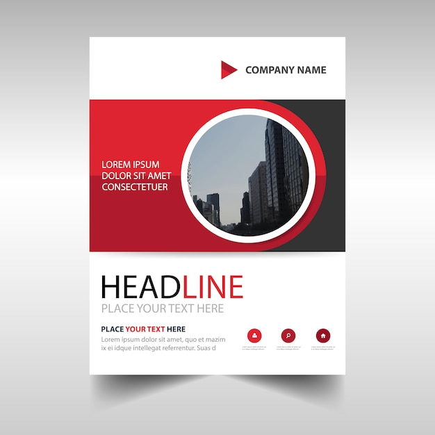 Red corporate brochure template