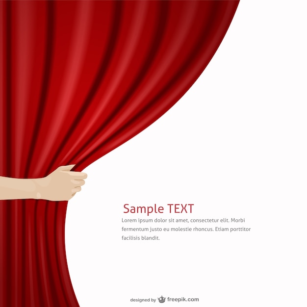 Free Vector red curtain template