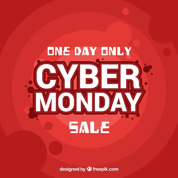 Red cyber monday concept