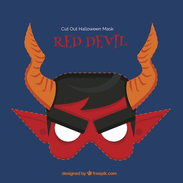 Free vector red devil mask