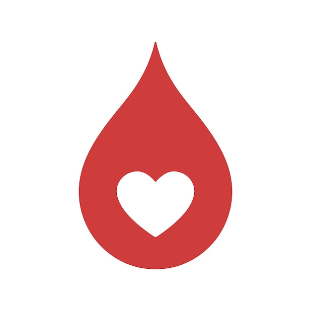 Free vector red droplet with heart