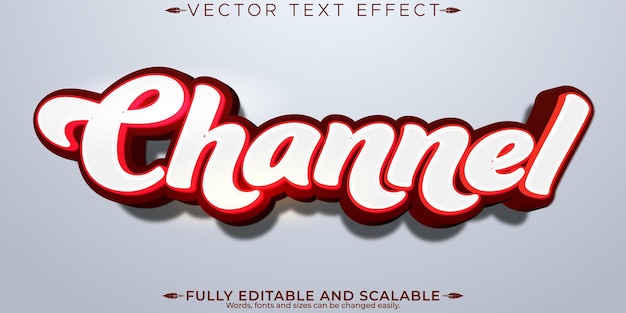 Red editable text effect editable social and media text style