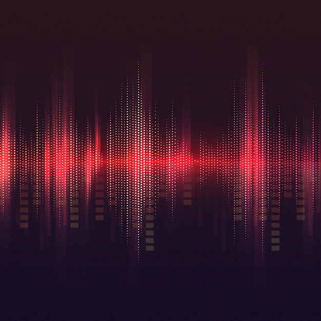 Red equalizer pattern background vector