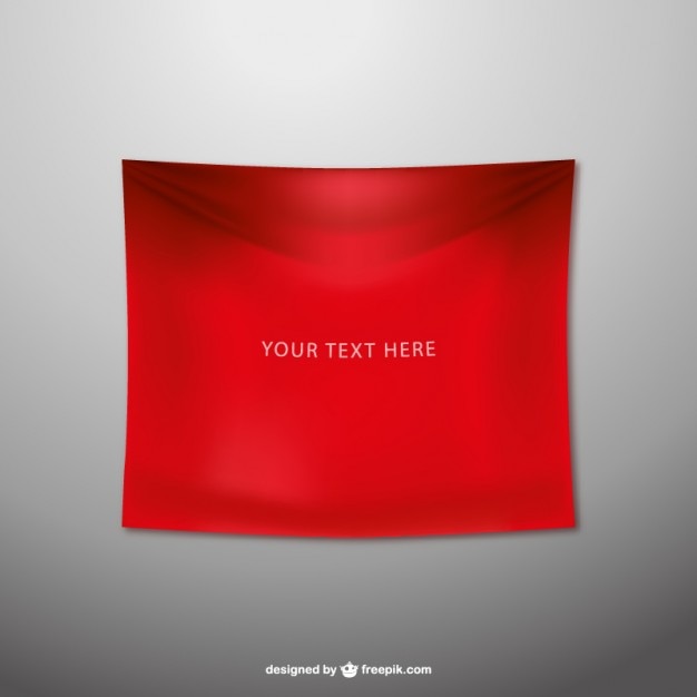 Free Vector red fabric mockup template