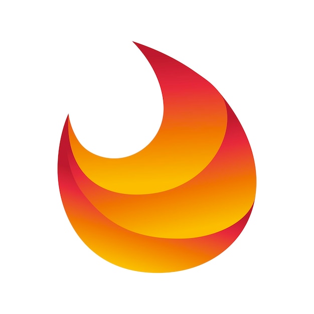 Free Vector red flame gradient logo 2