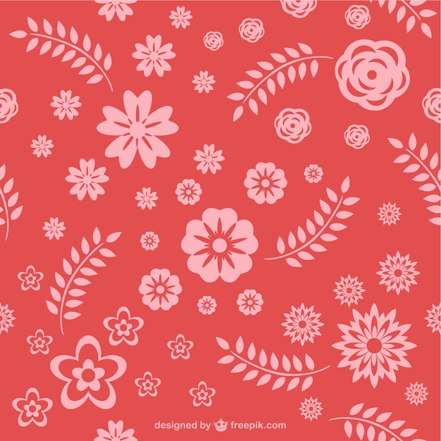 Red floral pattern