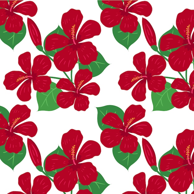 Red flower pattern background