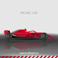 Free vector red formula 1 racing car