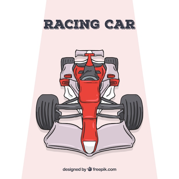 Free vector red formula 1 racing car