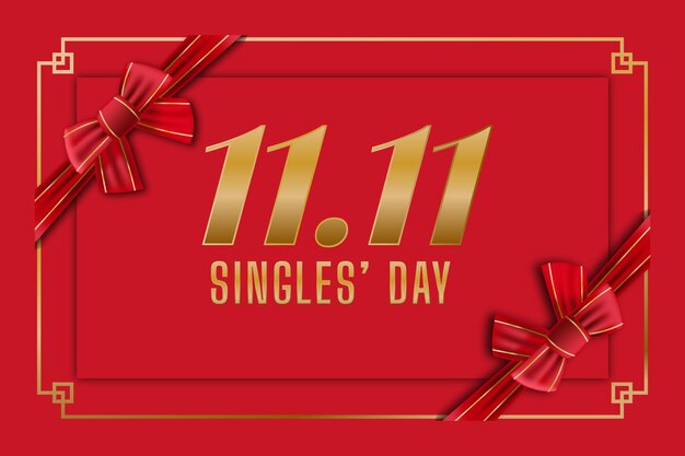 Red and golden singles day