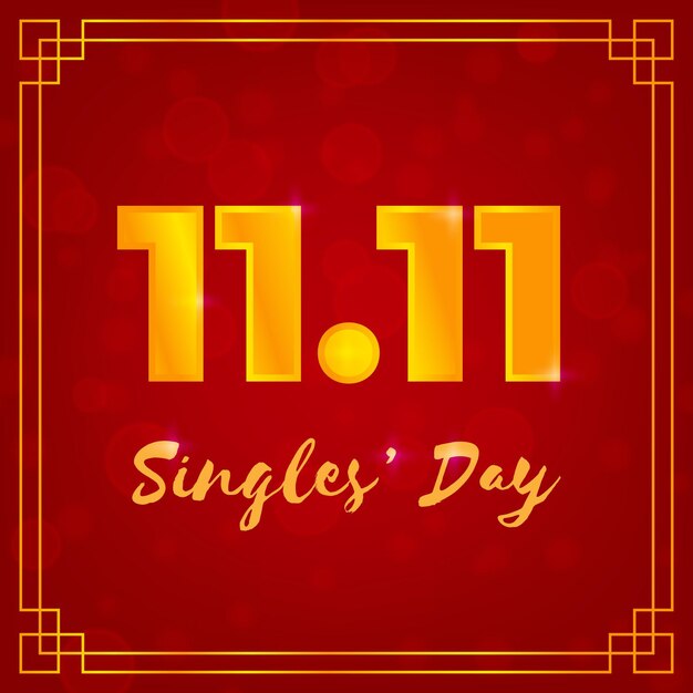 Red and golden singles' day