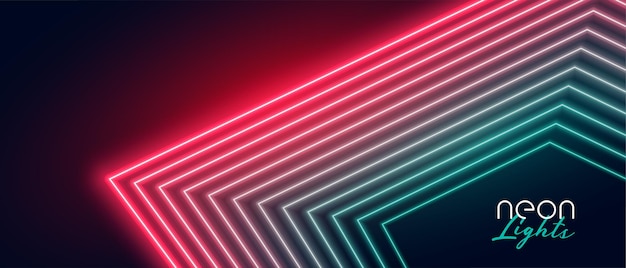 Free Vector red and green neon light lines background