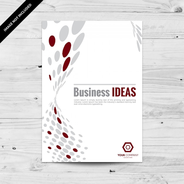 Red and grey circles business flyer design template