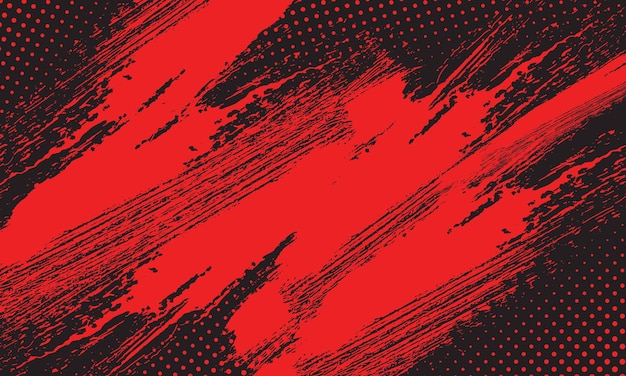 red grunge and halftone detailed in dark background