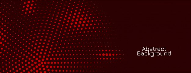 Red halftone pattern dark banner design