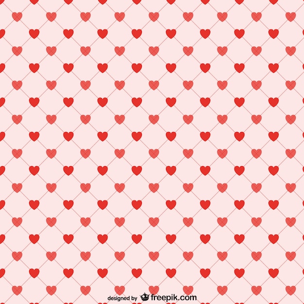 Red hearts background pattern