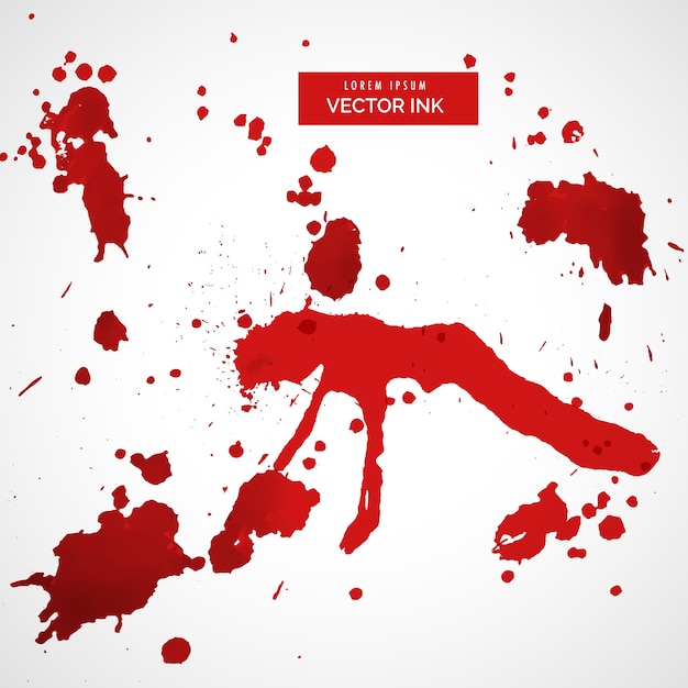 Free Vector red ink splatter collection