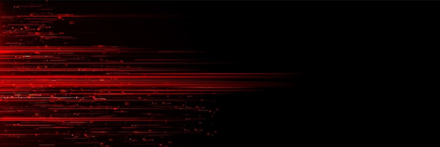 Free Vector red light lines on black background