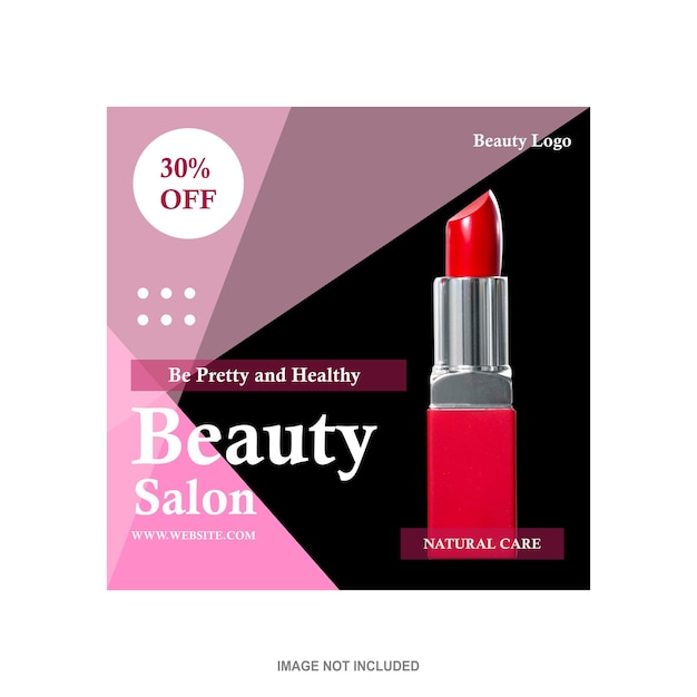 Free Vector a red lipstick for beauty salon is displayed on a white background.