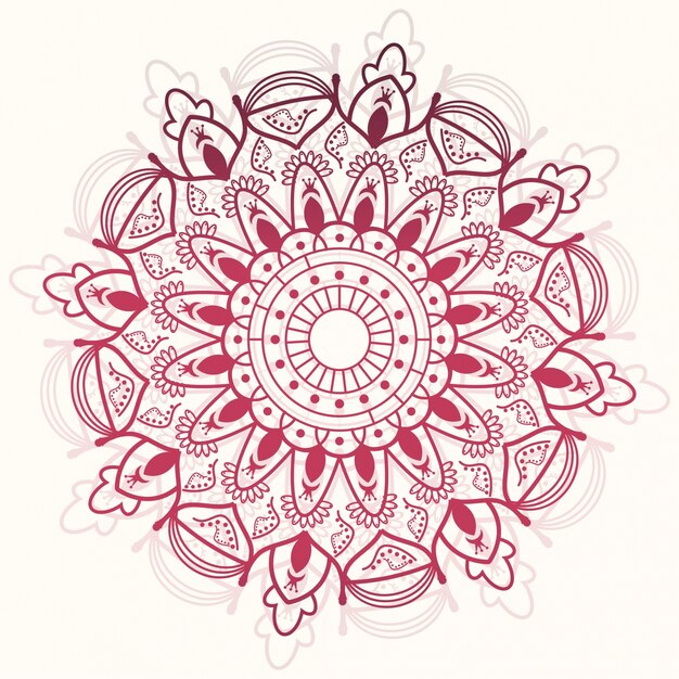 Red mandala ornamental background