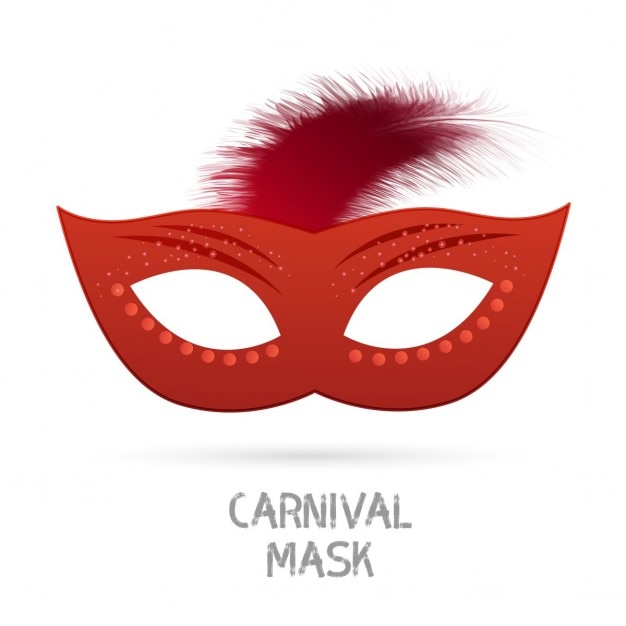 Free Vector red mask on a white background